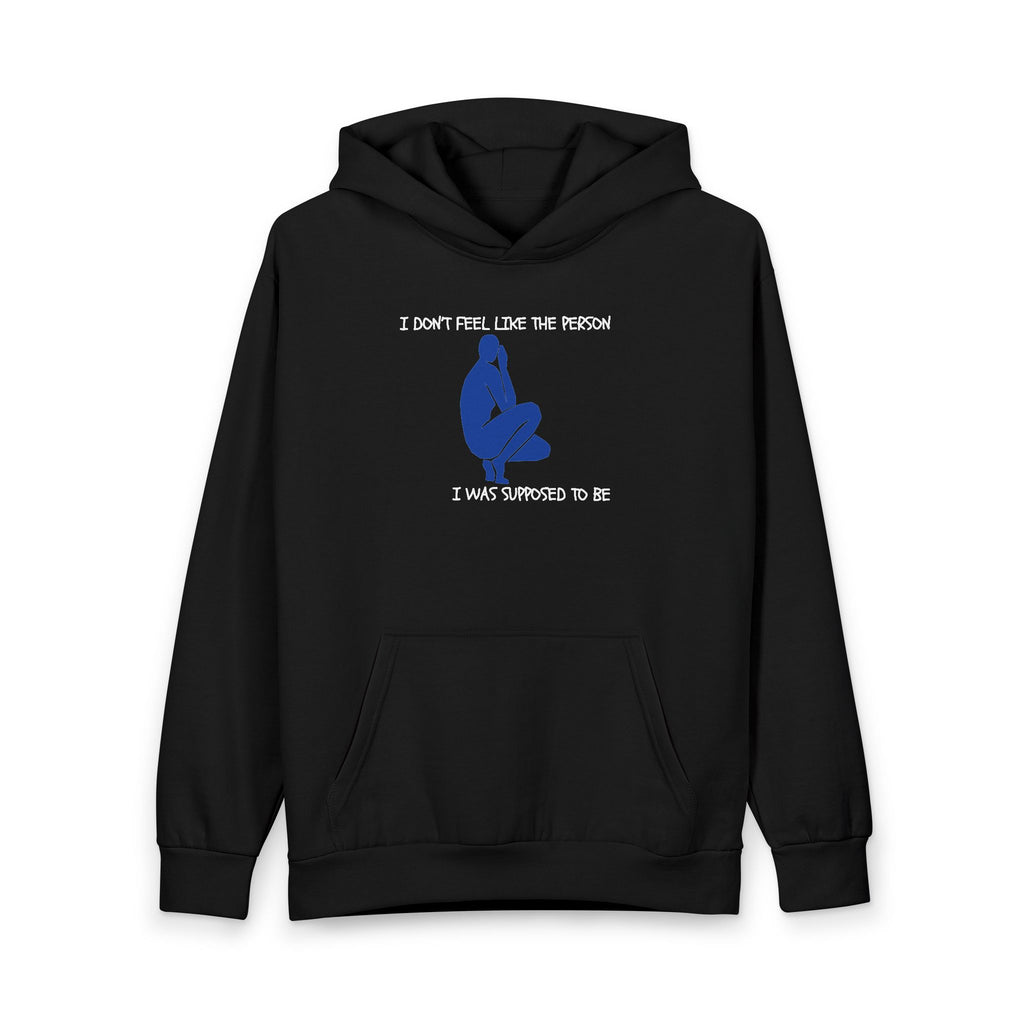 Contemplative Silhouette Hoodie | Blue Figure Graphic Pullover