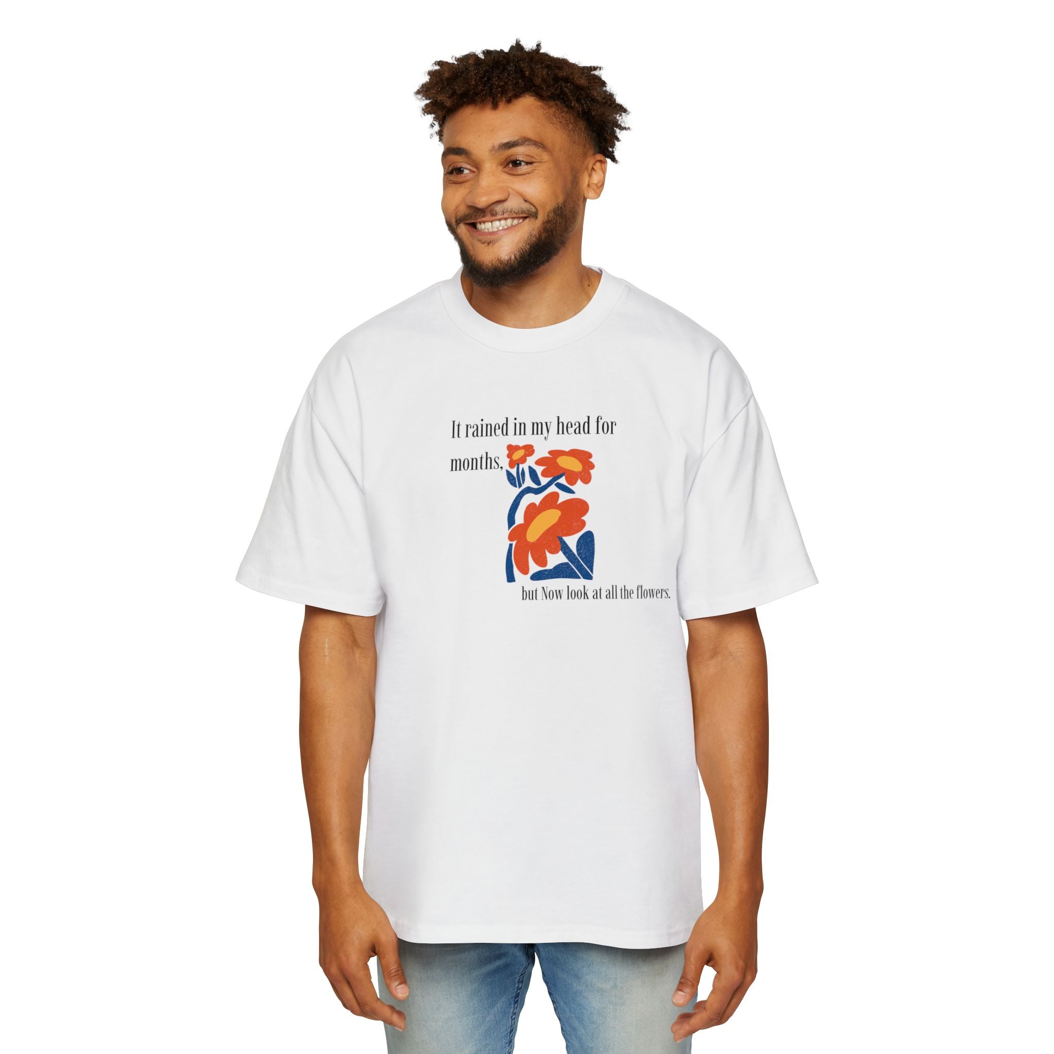 Abstract Floral Illustration T-Shirt | Retro Bloom Graphic Tee