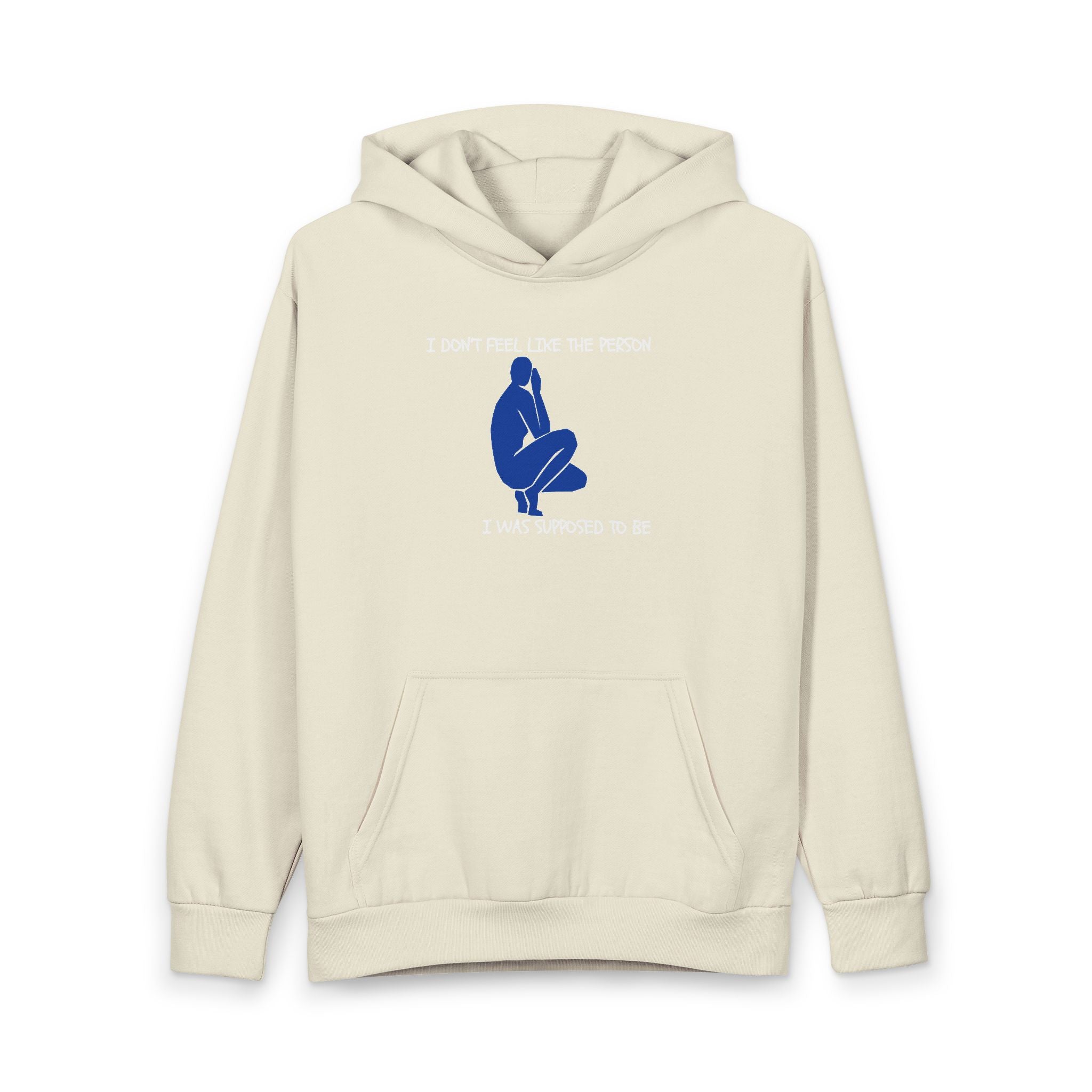 Contemplative Silhouette Hoodie | Blue Figure Graphic Pullover