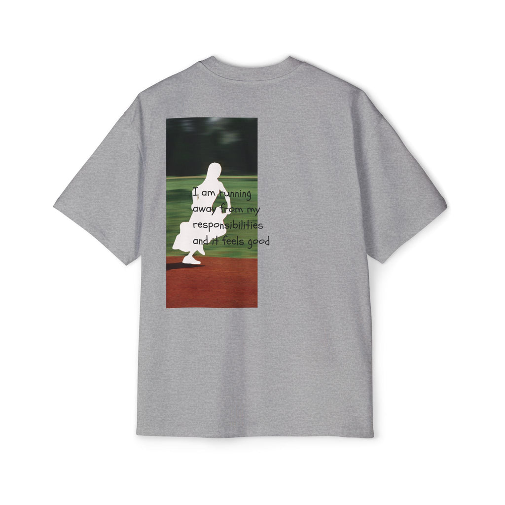 'running away from '  - Oversized T-shirt