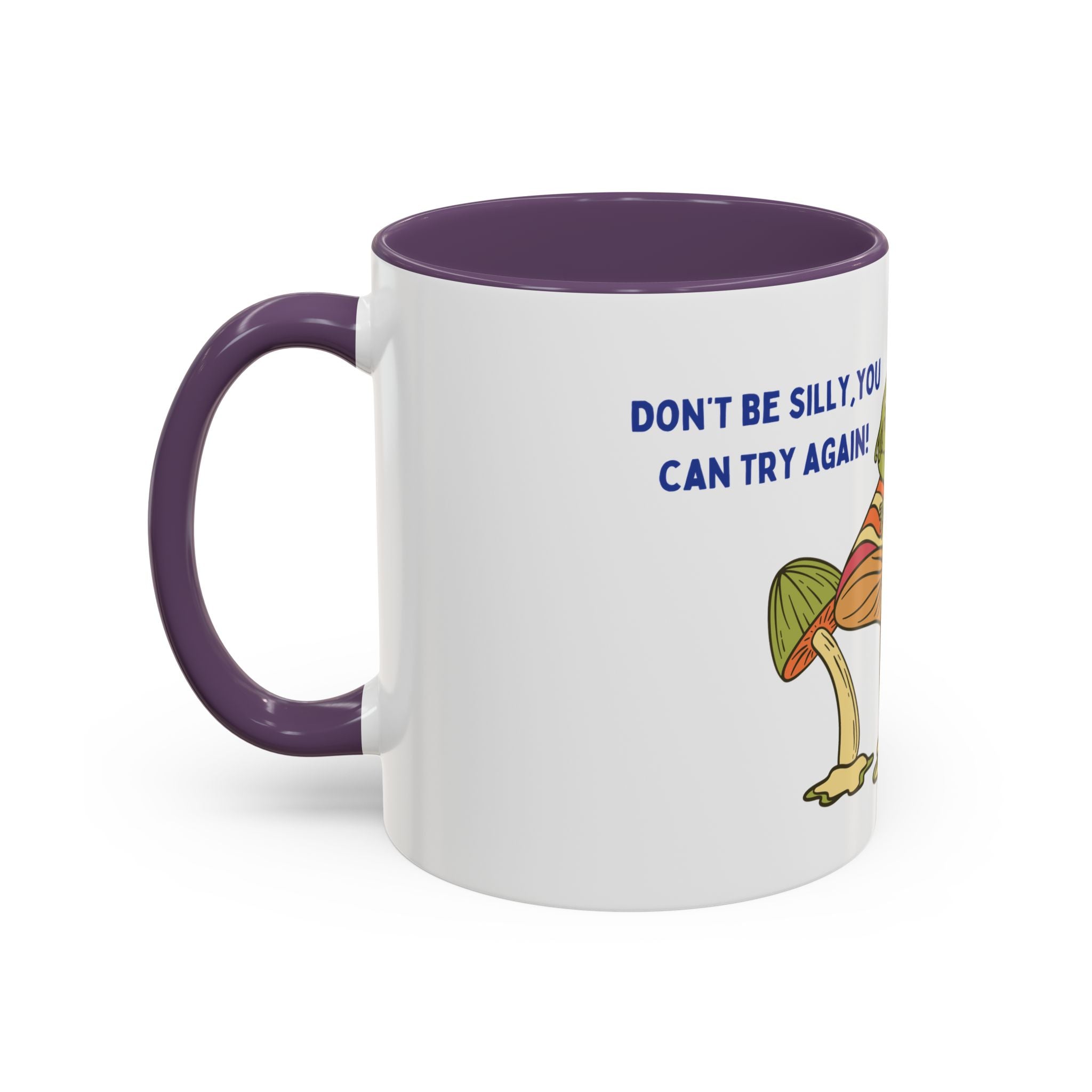 Frog on Mushroom Coffee Mug — "That's What Mornings Are For" Accent Mug