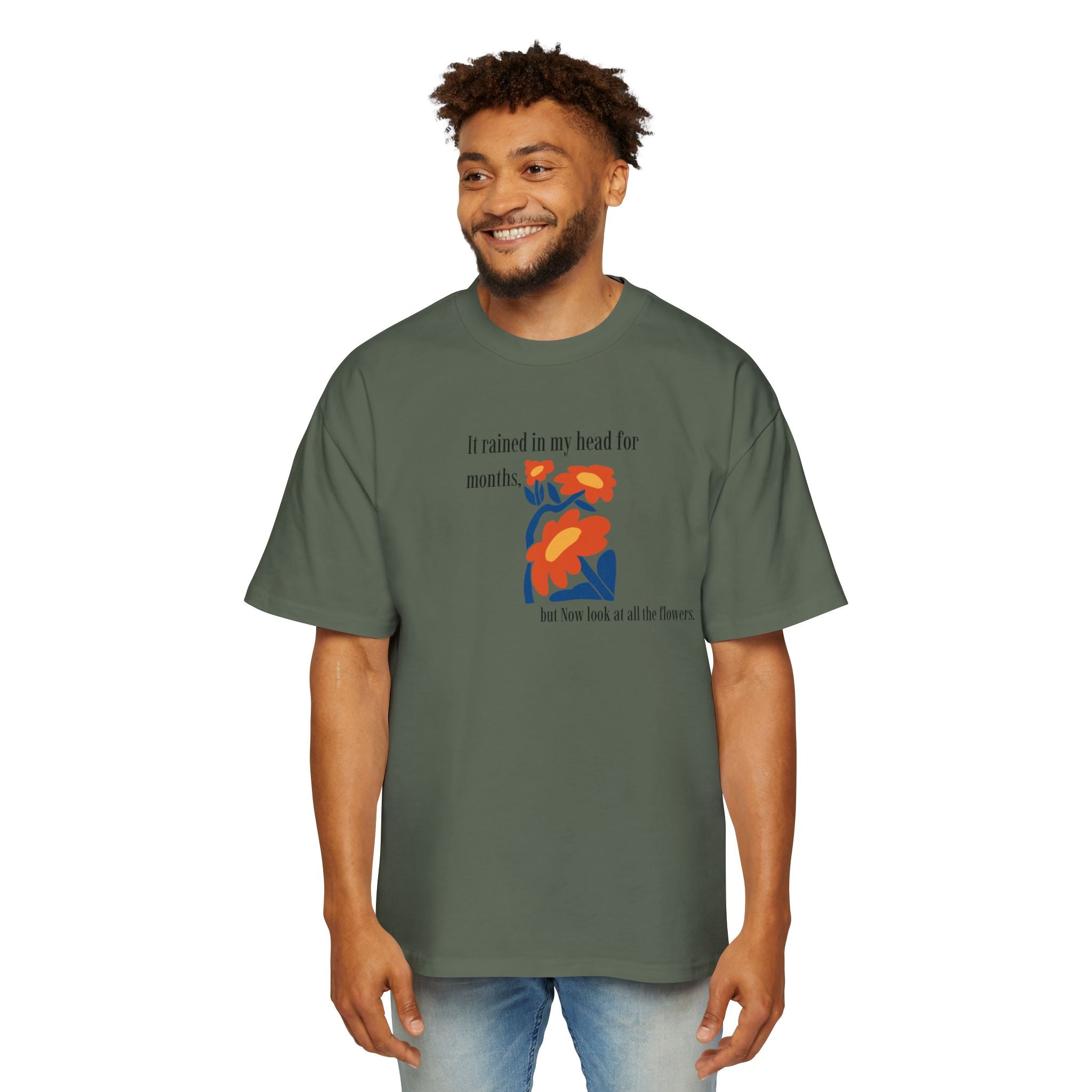 Abstract Floral Illustration T-Shirt | Retro Bloom Graphic Tee
