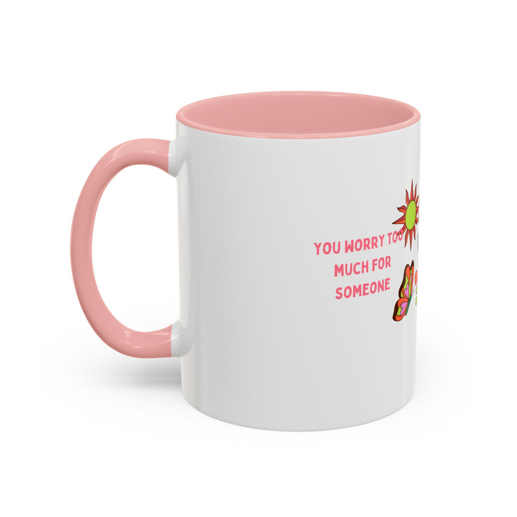 Floral Butterflies Coffee Mug — "Who Figures It Out Every Single Time" Accent Mug