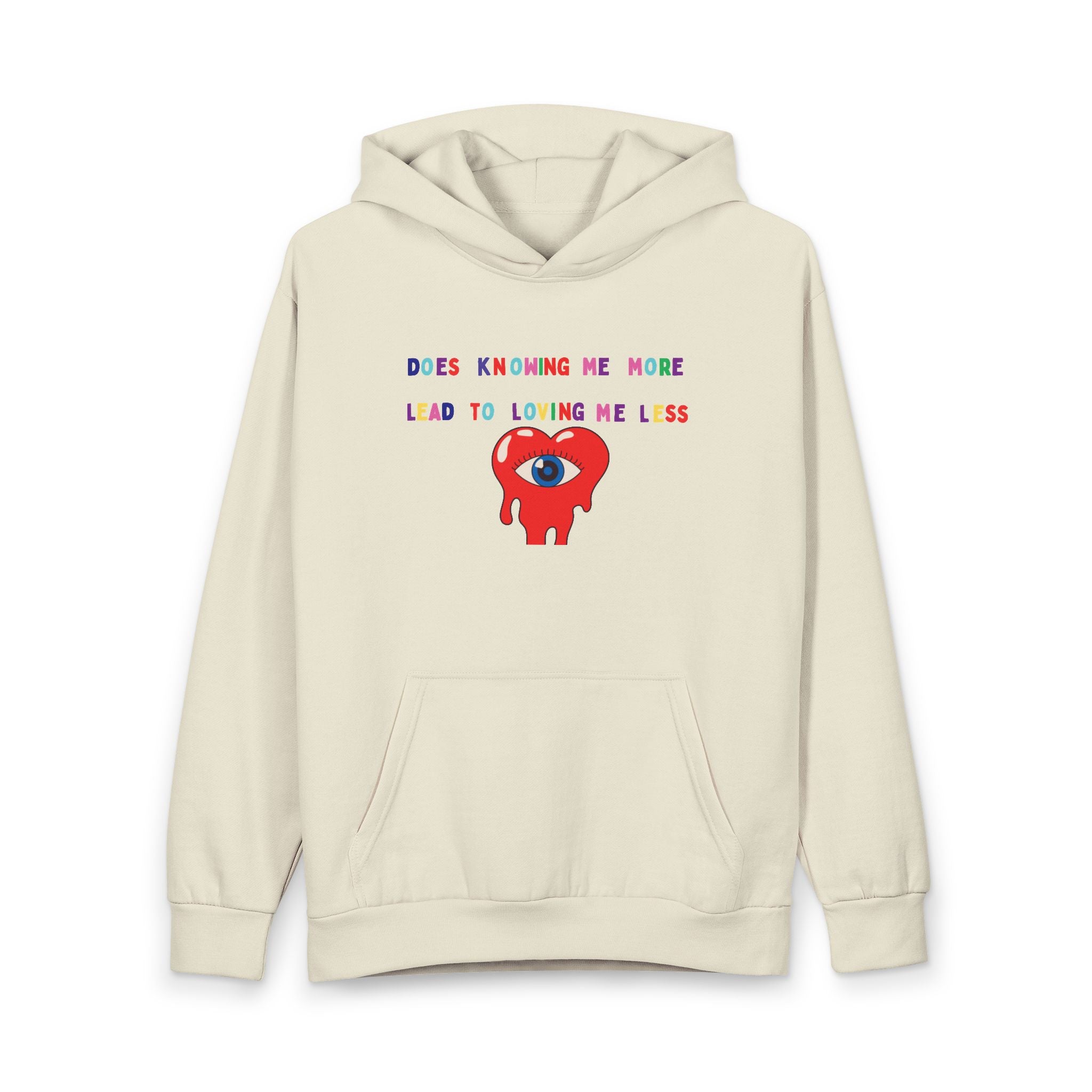 "does knowing me more lead to loving me less" Oversized hoodie