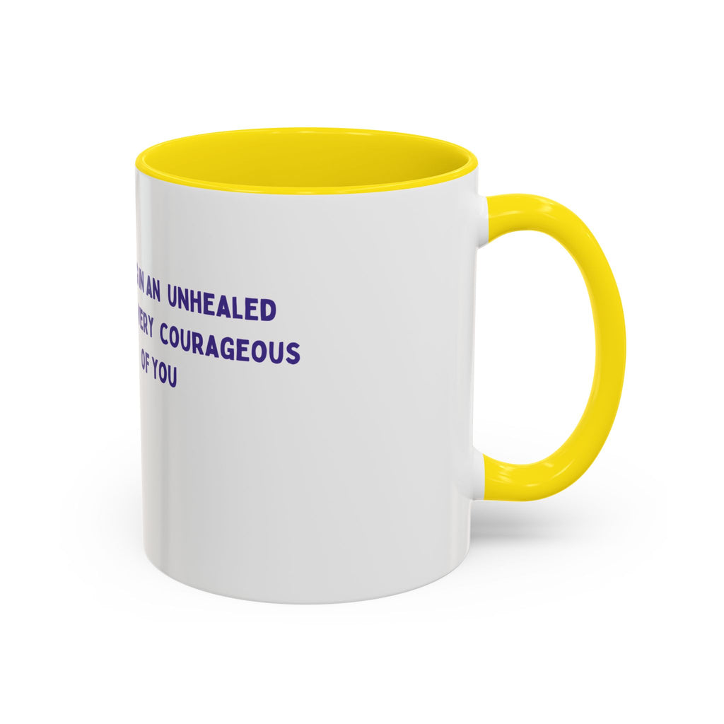Inspirational Healing Coffee Mug — "Healing in an Unhealed World" Accent Mug