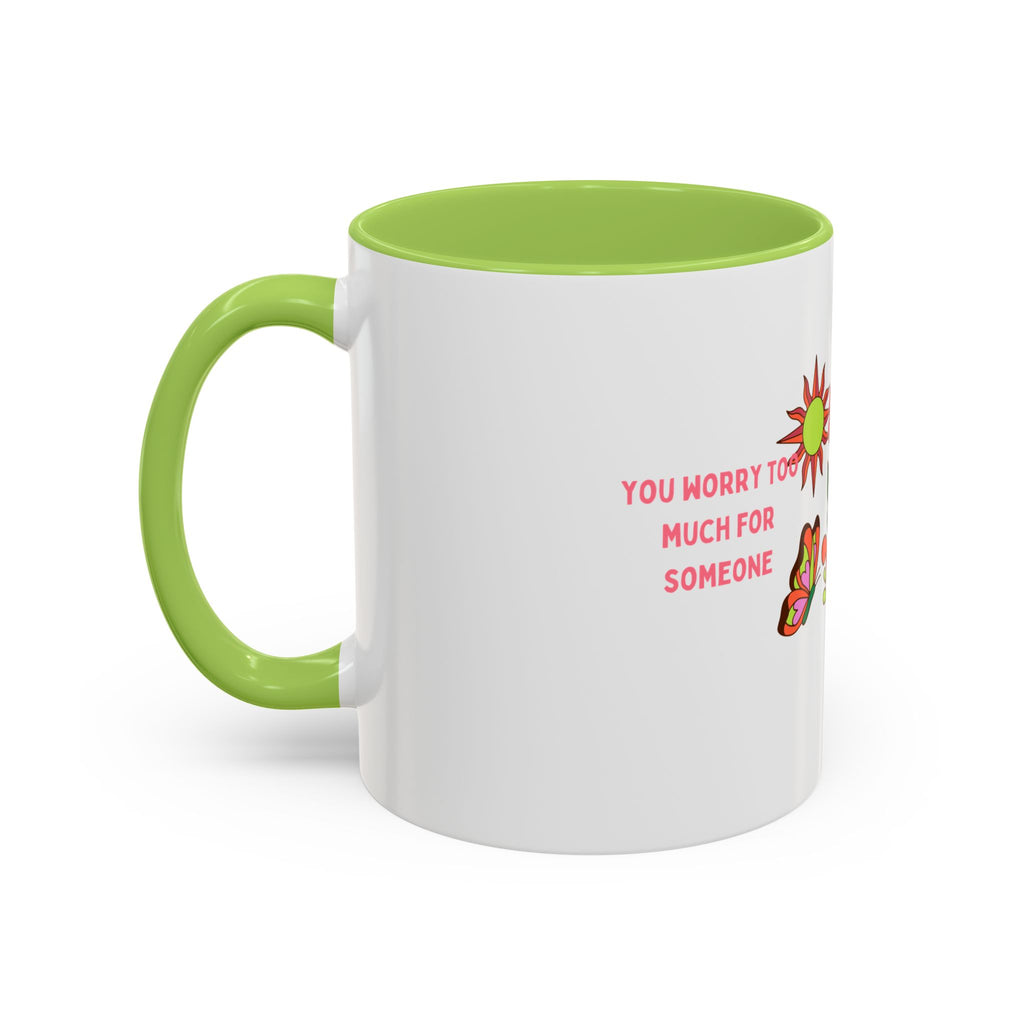 Floral Butterflies Coffee Mug — "Who Figures It Out Every Single Time" Accent Mug