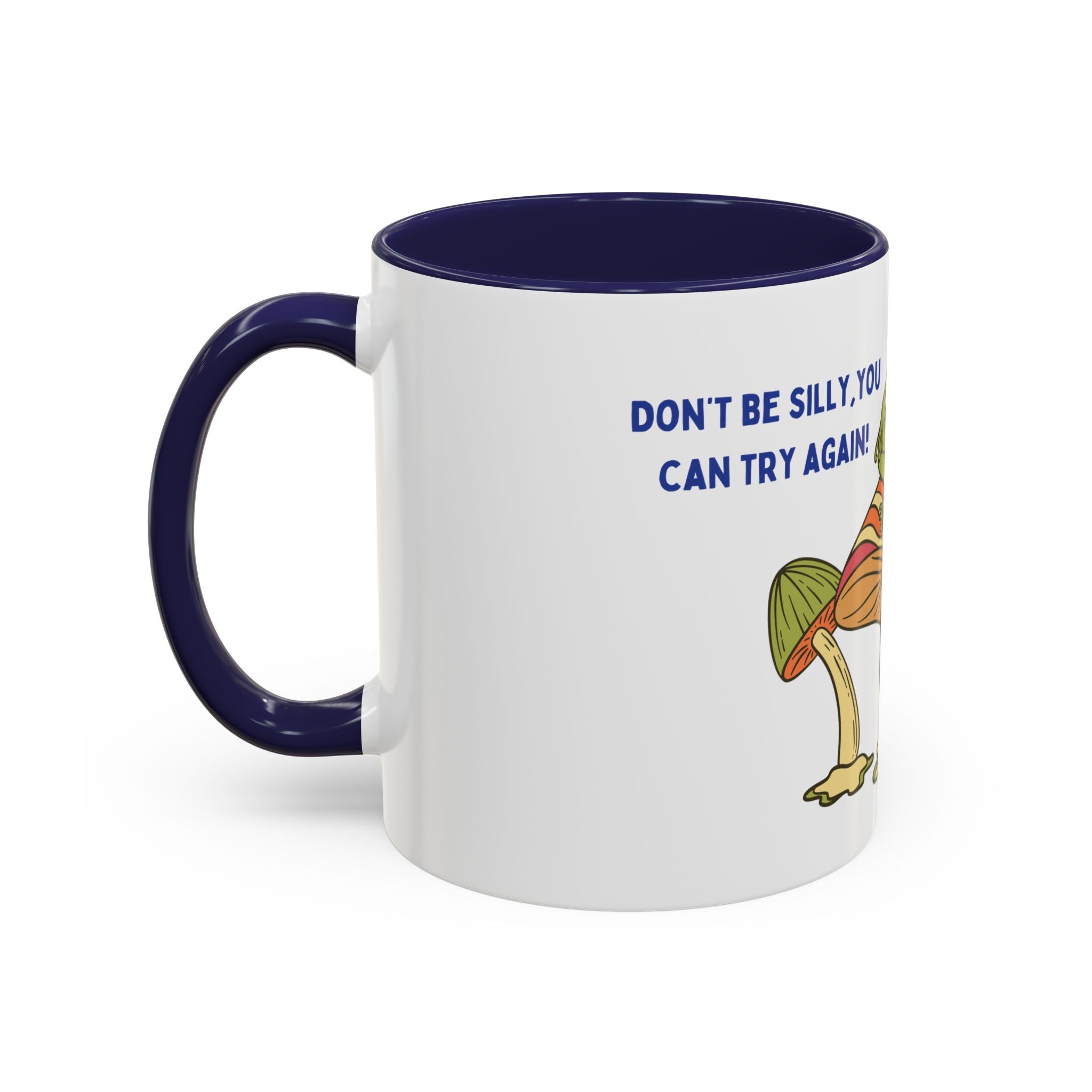 Frog on Mushroom Coffee Mug — "That's What Mornings Are For" Accent Mug