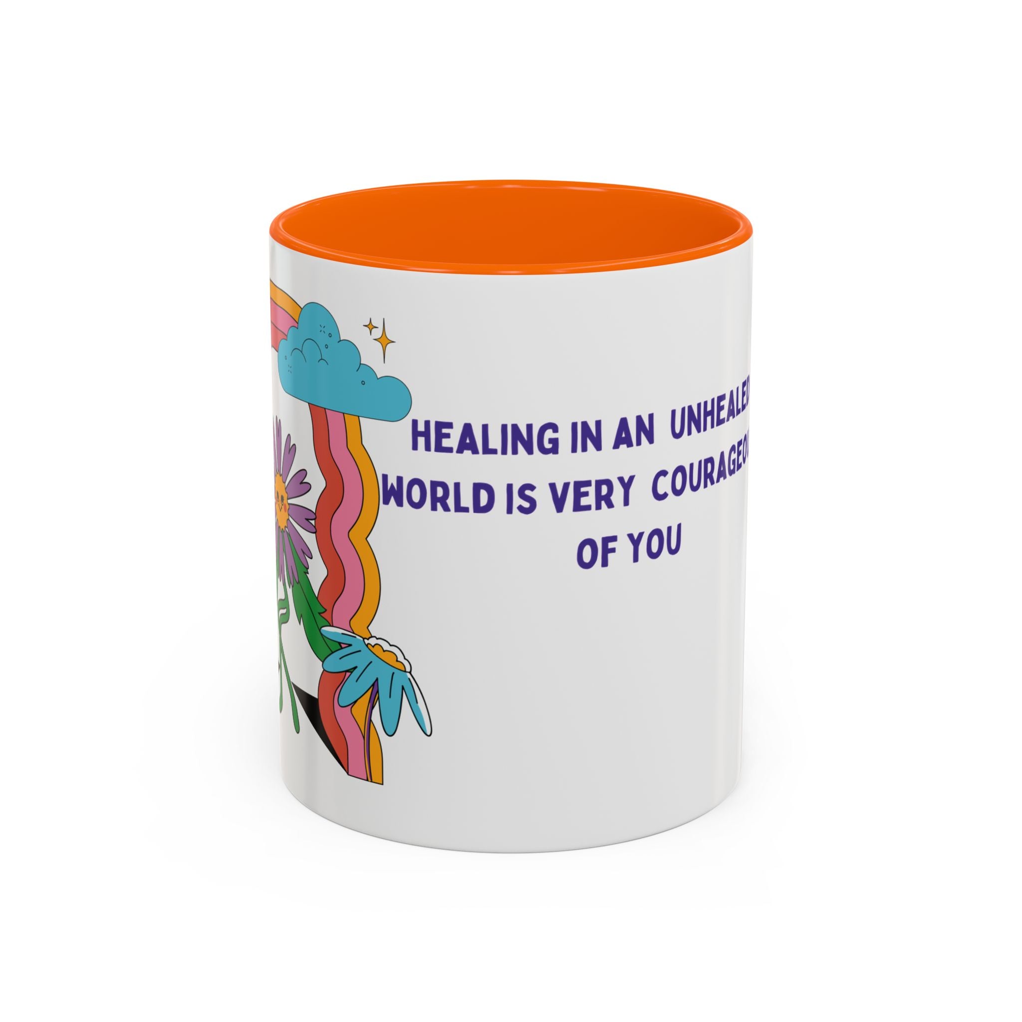 Inspirational Healing Coffee Mug — "Healing in an Unhealed World" Accent Mug