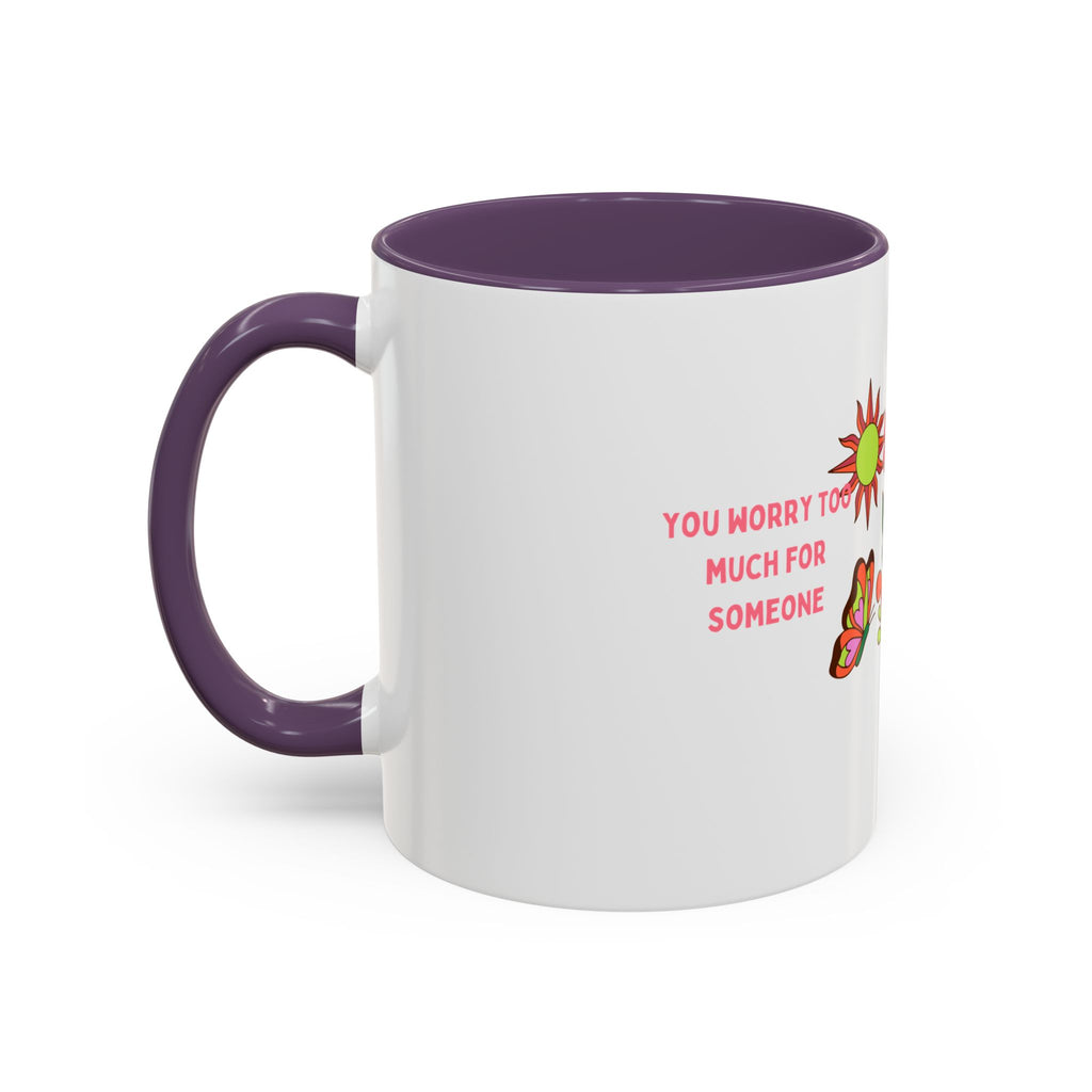 Floral Butterflies Coffee Mug — "Who Figures It Out Every Single Time" Accent Mug