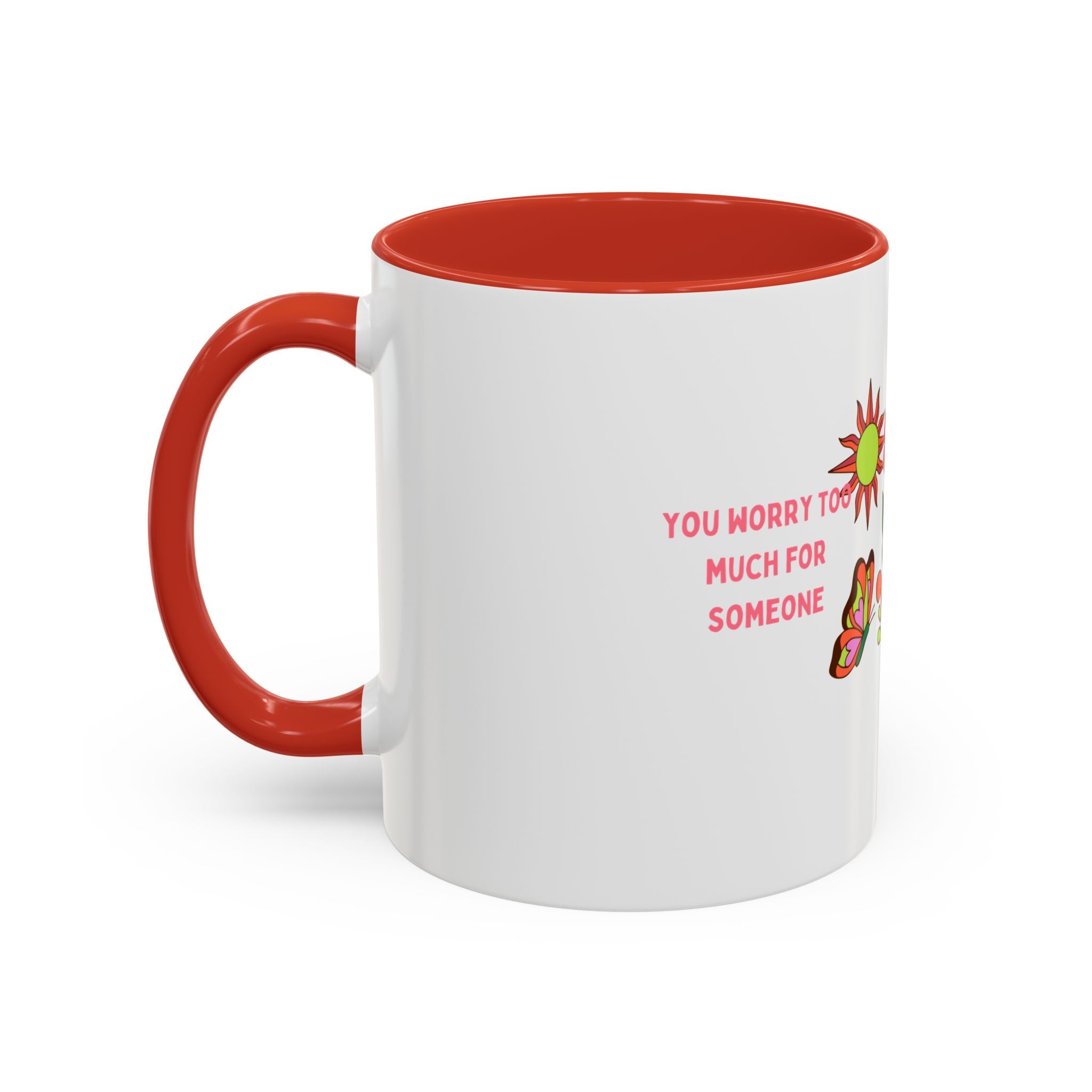 Floral Butterflies Coffee Mug — "Who Figures It Out Every Single Time" Accent Mug