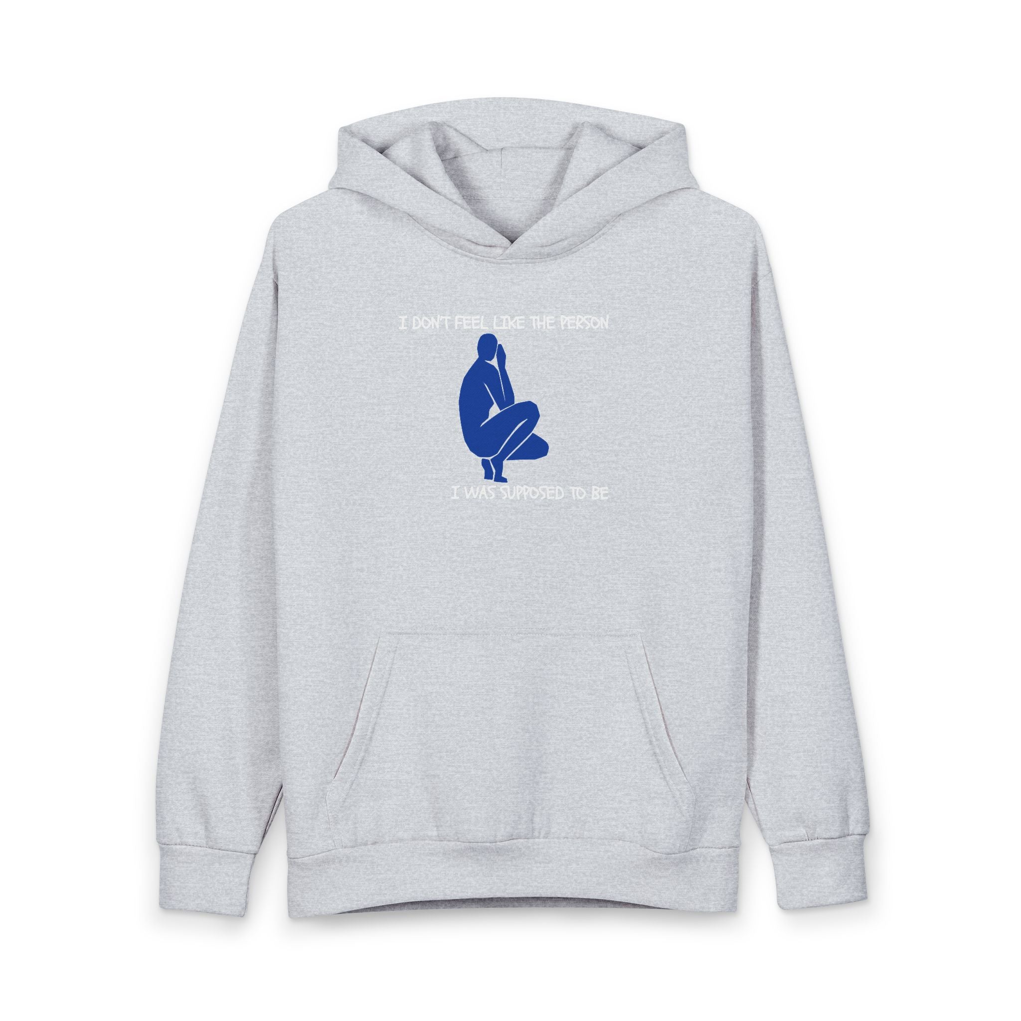 Contemplative Silhouette Hoodie | Blue Figure Graphic Pullover