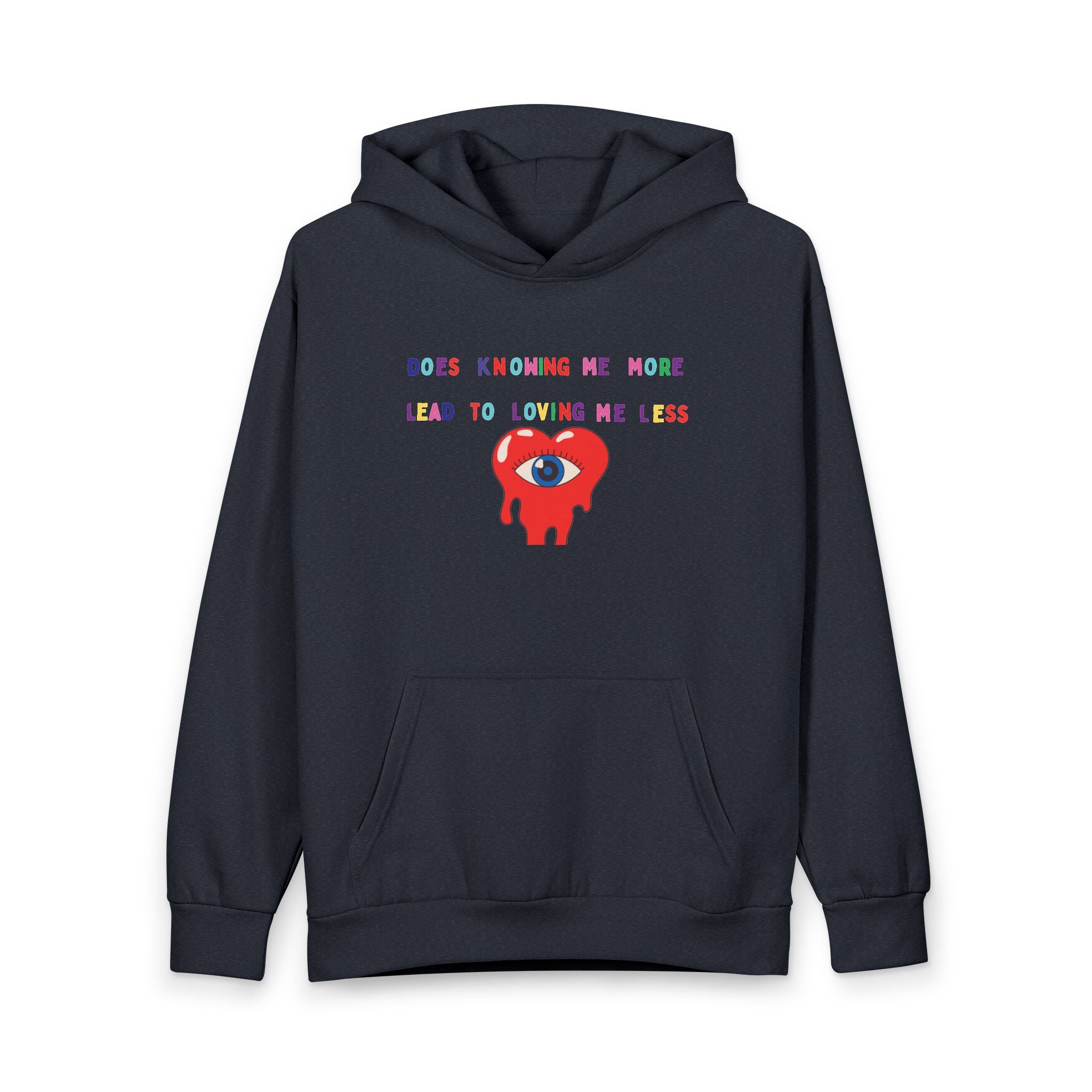 "does knowing me more lead to loving me less" Oversized hoodie