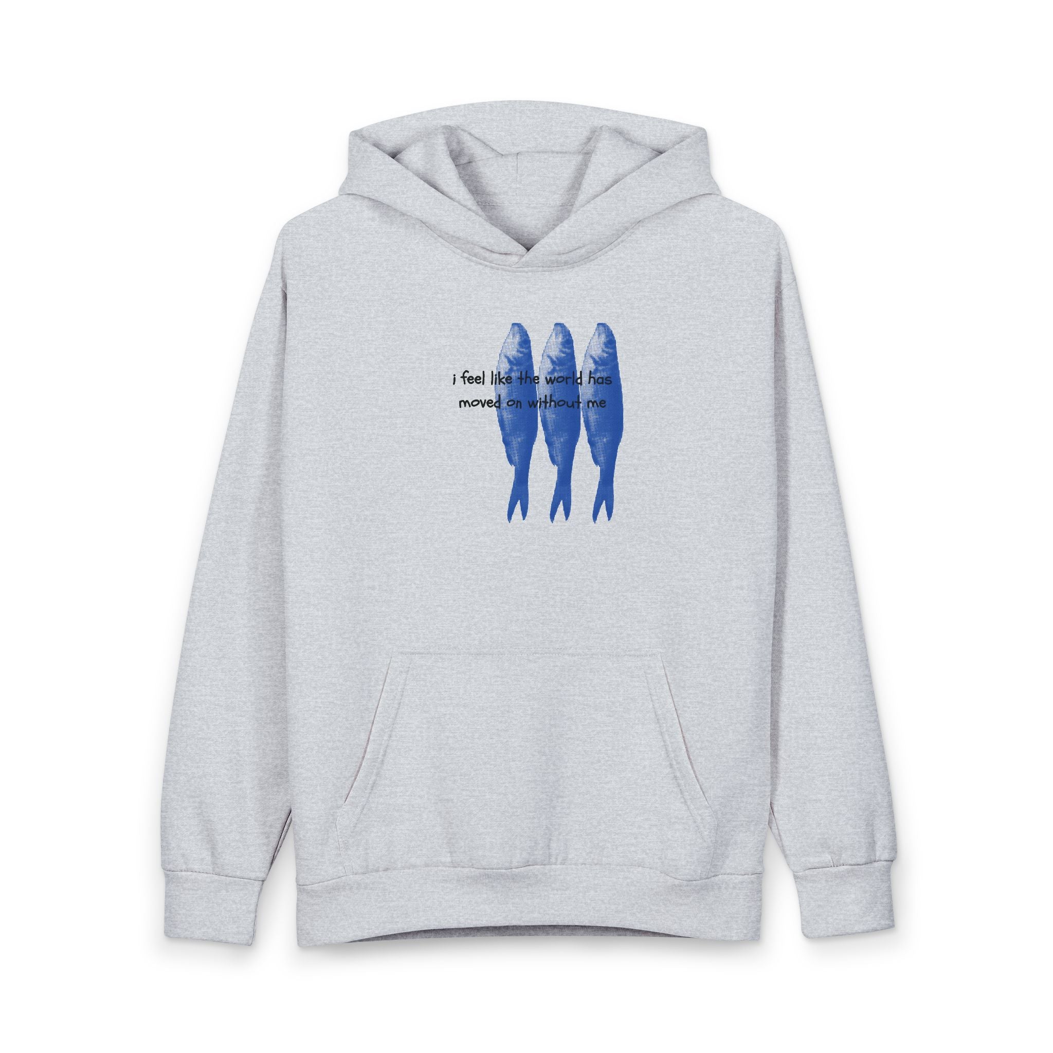 Three Blue Birds hoodie | Minimal watercolor bird illustration