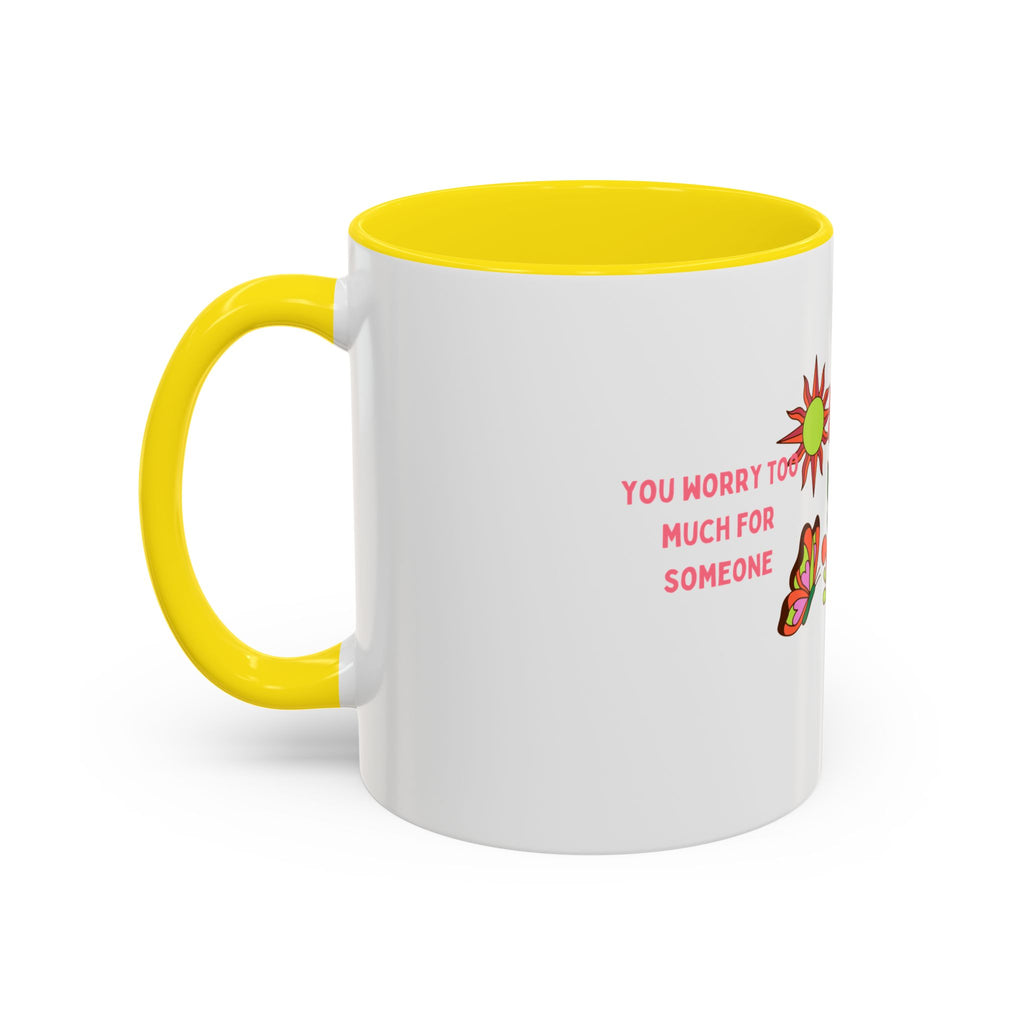 Floral Butterflies Coffee Mug — "Who Figures It Out Every Single Time" Accent Mug