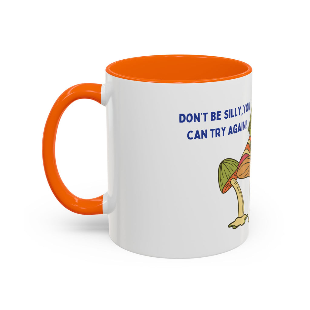 Frog on Mushroom Coffee Mug — "That's What Mornings Are For" Accent Mug