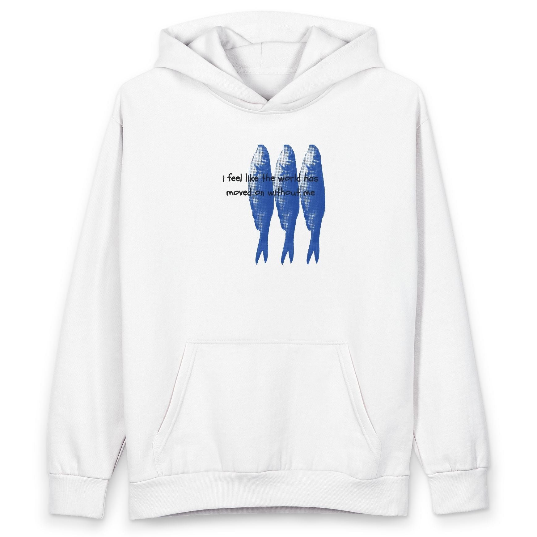 Three Blue Birds hoodie | Minimal watercolor bird illustration