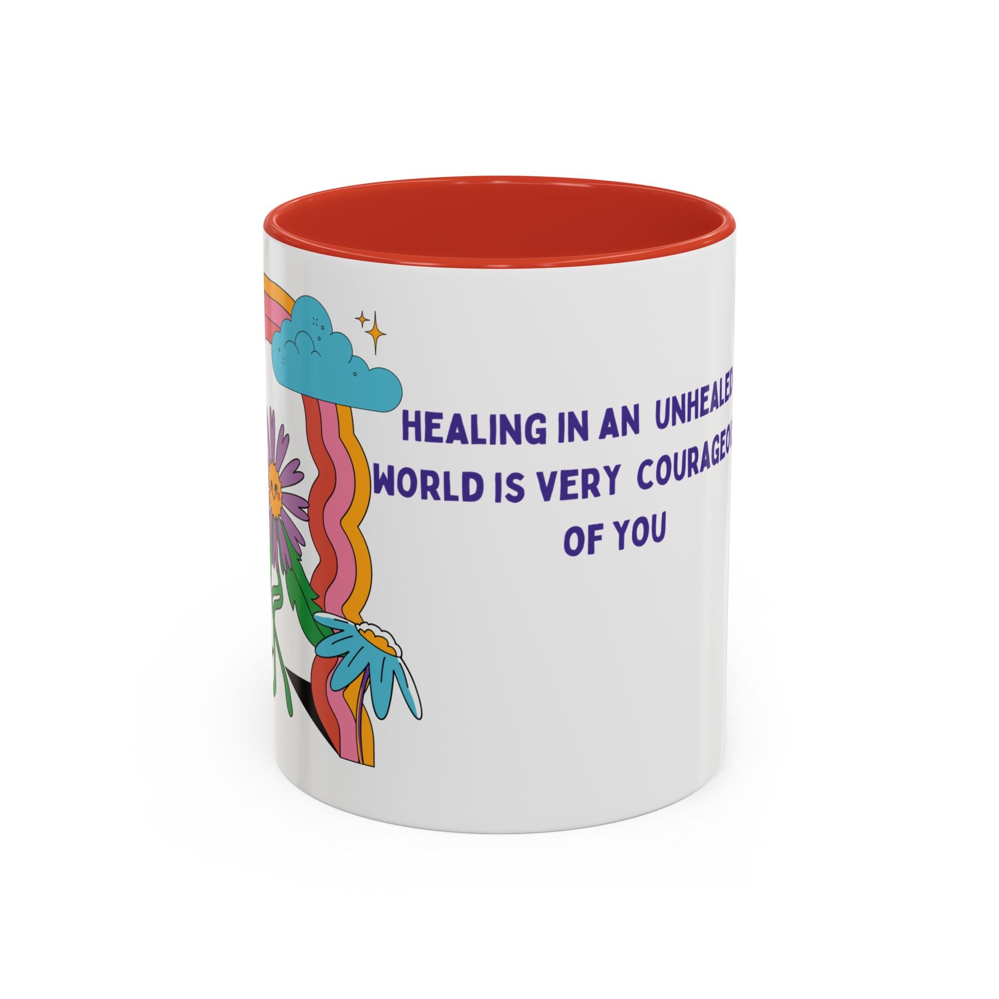 Inspirational Healing Coffee Mug — "Healing in an Unhealed World" Accent Mug