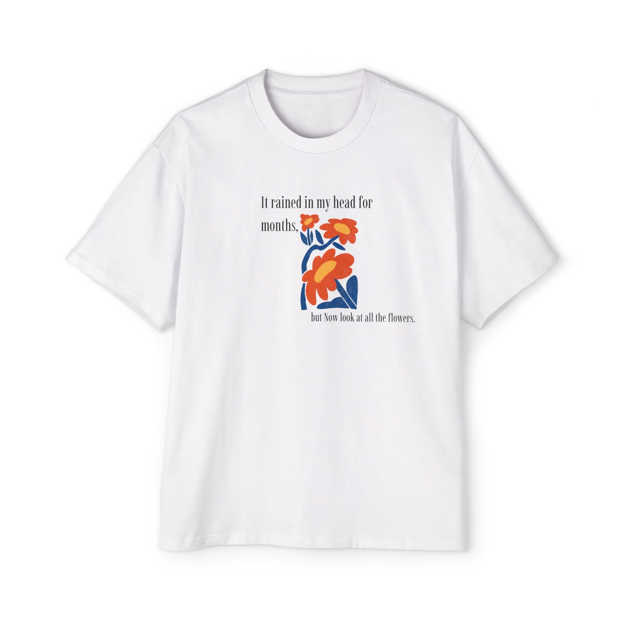 Abstract Floral Illustration T-Shirt | Retro Bloom Graphic Tee