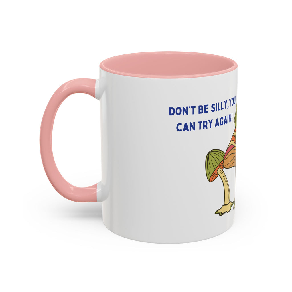 Frog on Mushroom Coffee Mug — "That's What Mornings Are For" Accent Mug