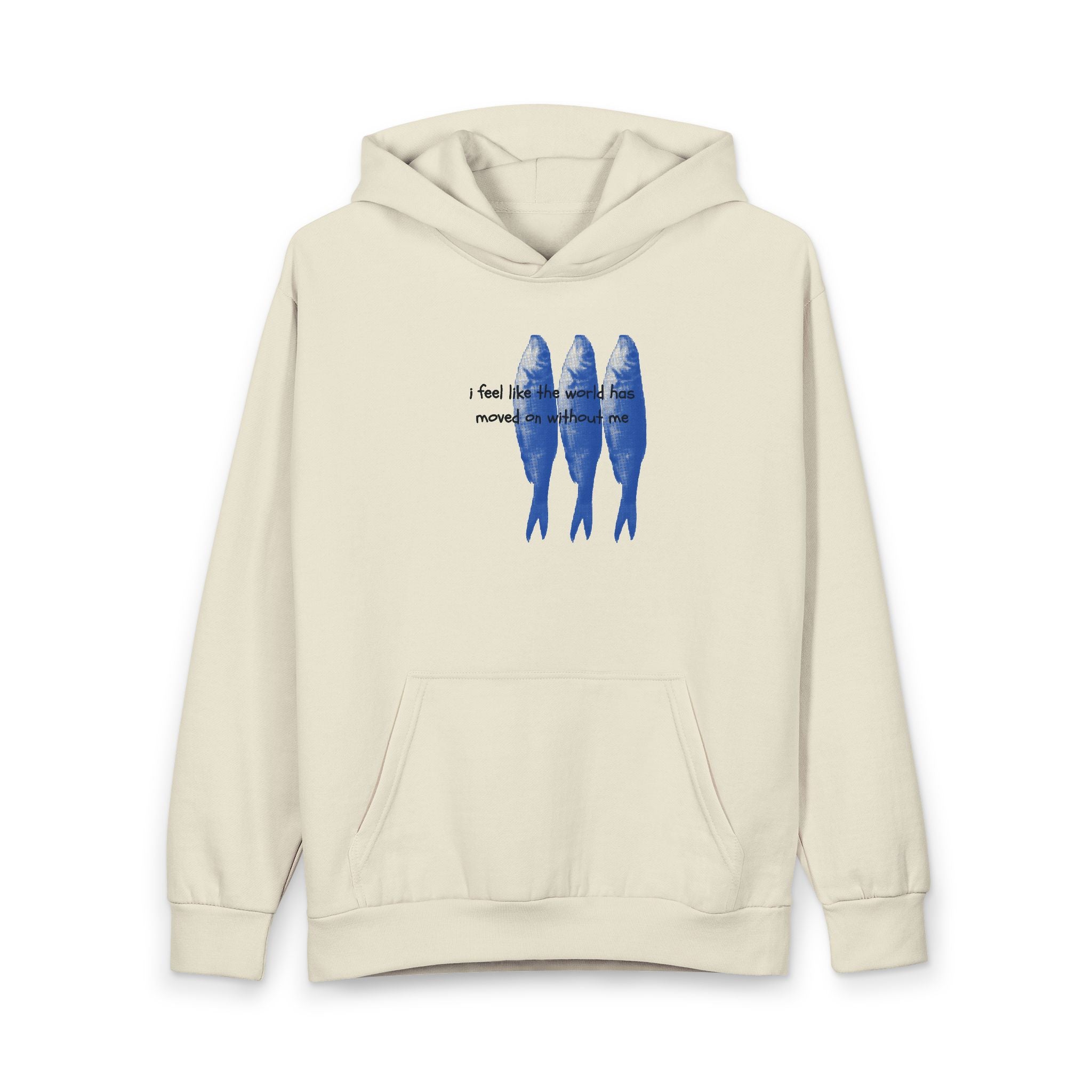 Three Blue Birds hoodie | Minimal watercolor bird illustration