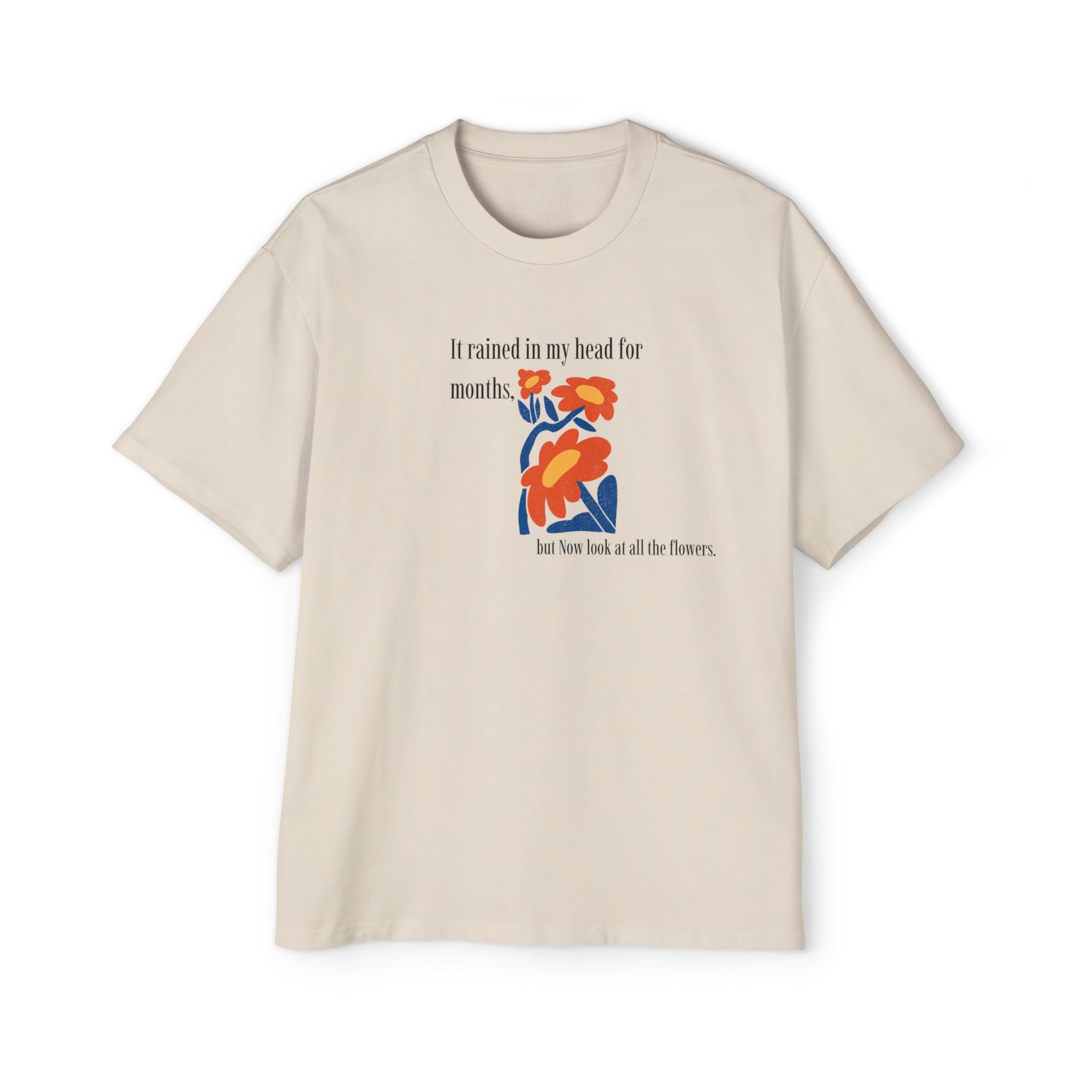 Abstract Floral Illustration T-Shirt | Retro Bloom Graphic Tee