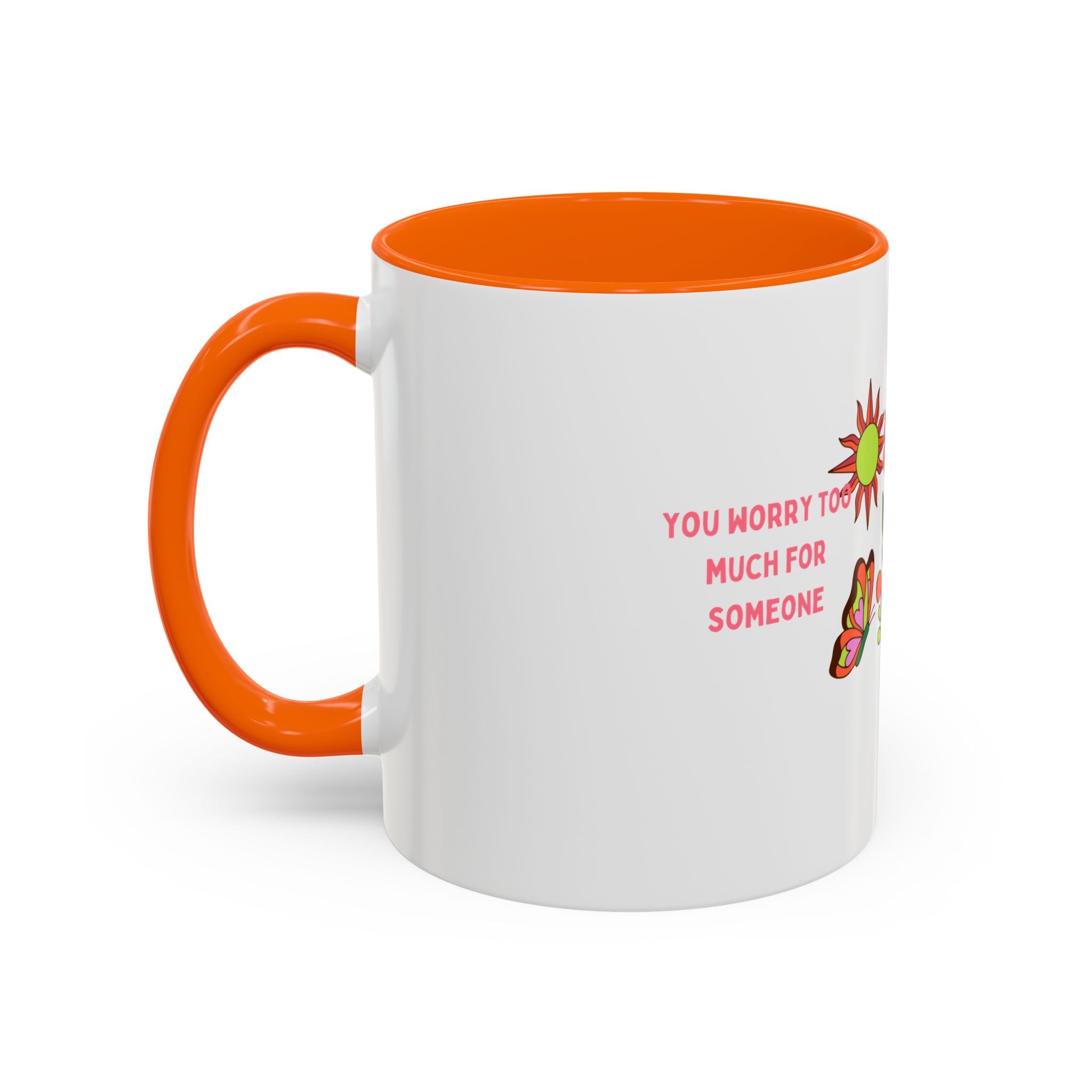 Floral Butterflies Coffee Mug — "Who Figures It Out Every Single Time" Accent Mug
