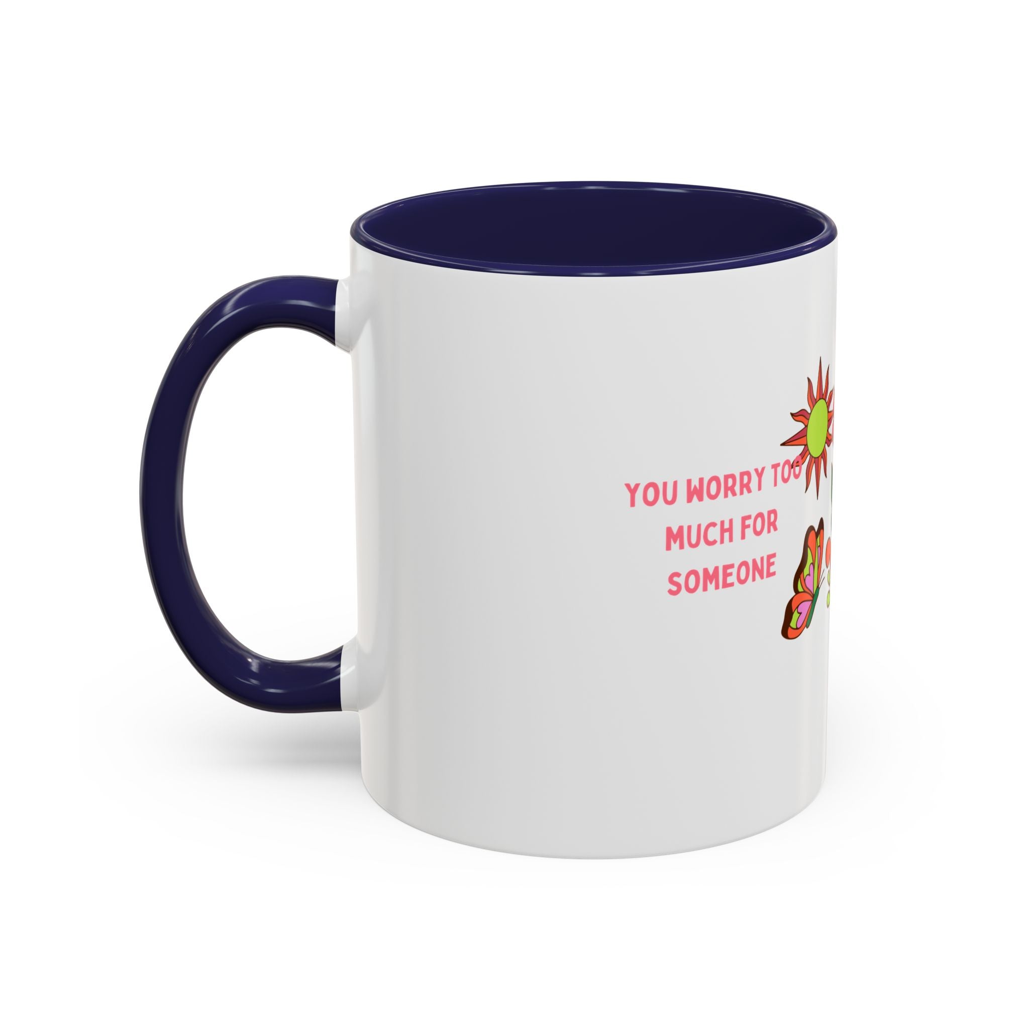 Floral Butterflies Coffee Mug — "Who Figures It Out Every Single Time" Accent Mug
