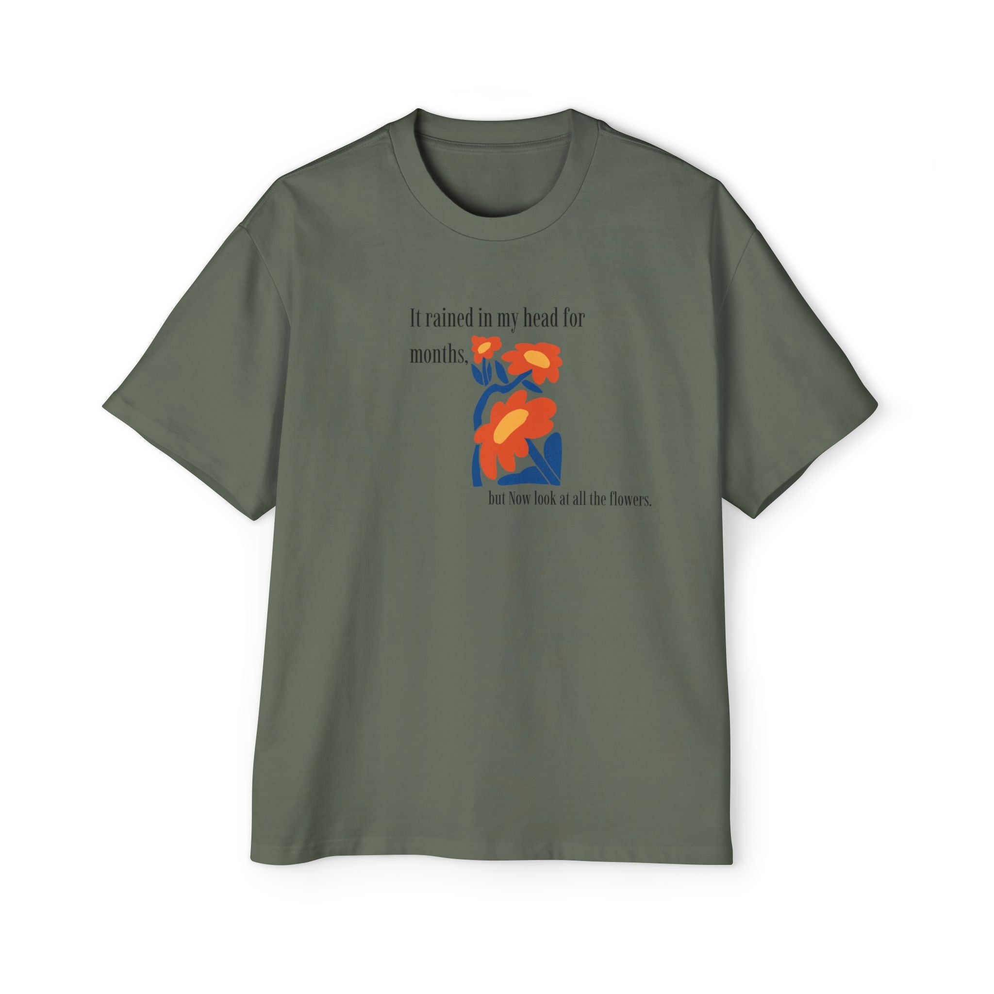 Abstract Floral Illustration T-Shirt | Retro Bloom Graphic Tee