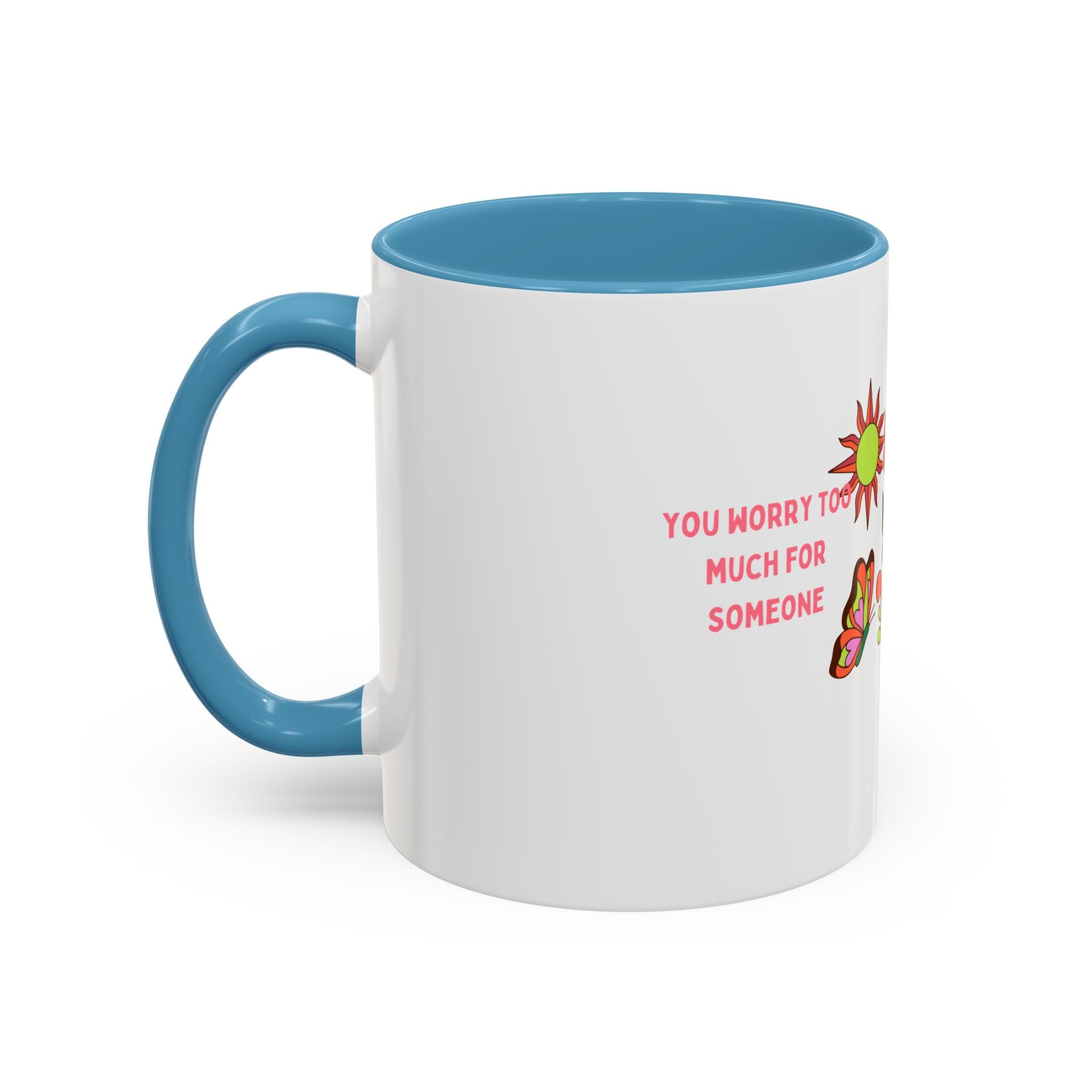 Floral Butterflies Coffee Mug — "Who Figures It Out Every Single Time" Accent Mug